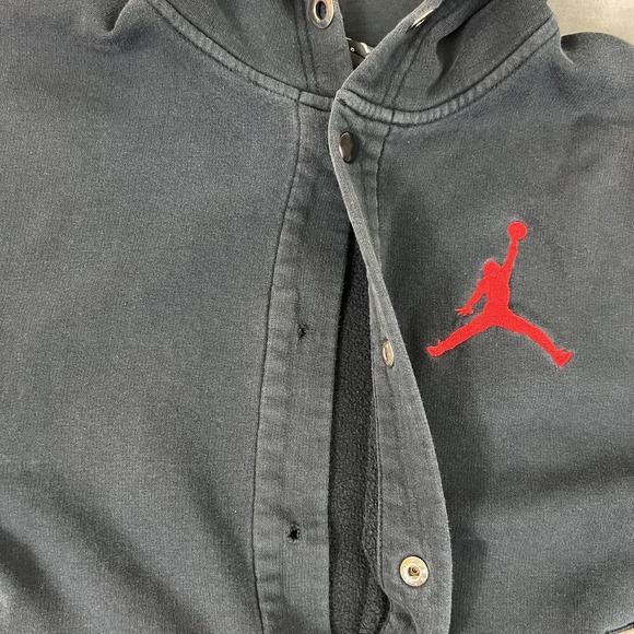 Jordan Jumpman Hoodie Mens Small Black Elephant Print Brooklyn Snap Cardigan - Picture 9 of 15